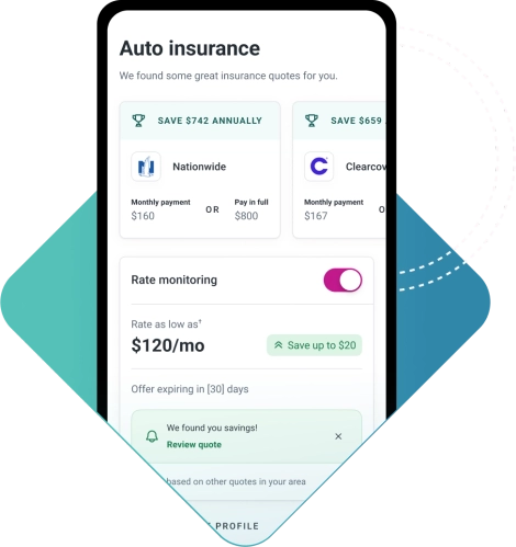 Graphic auto and home insurance quotes.