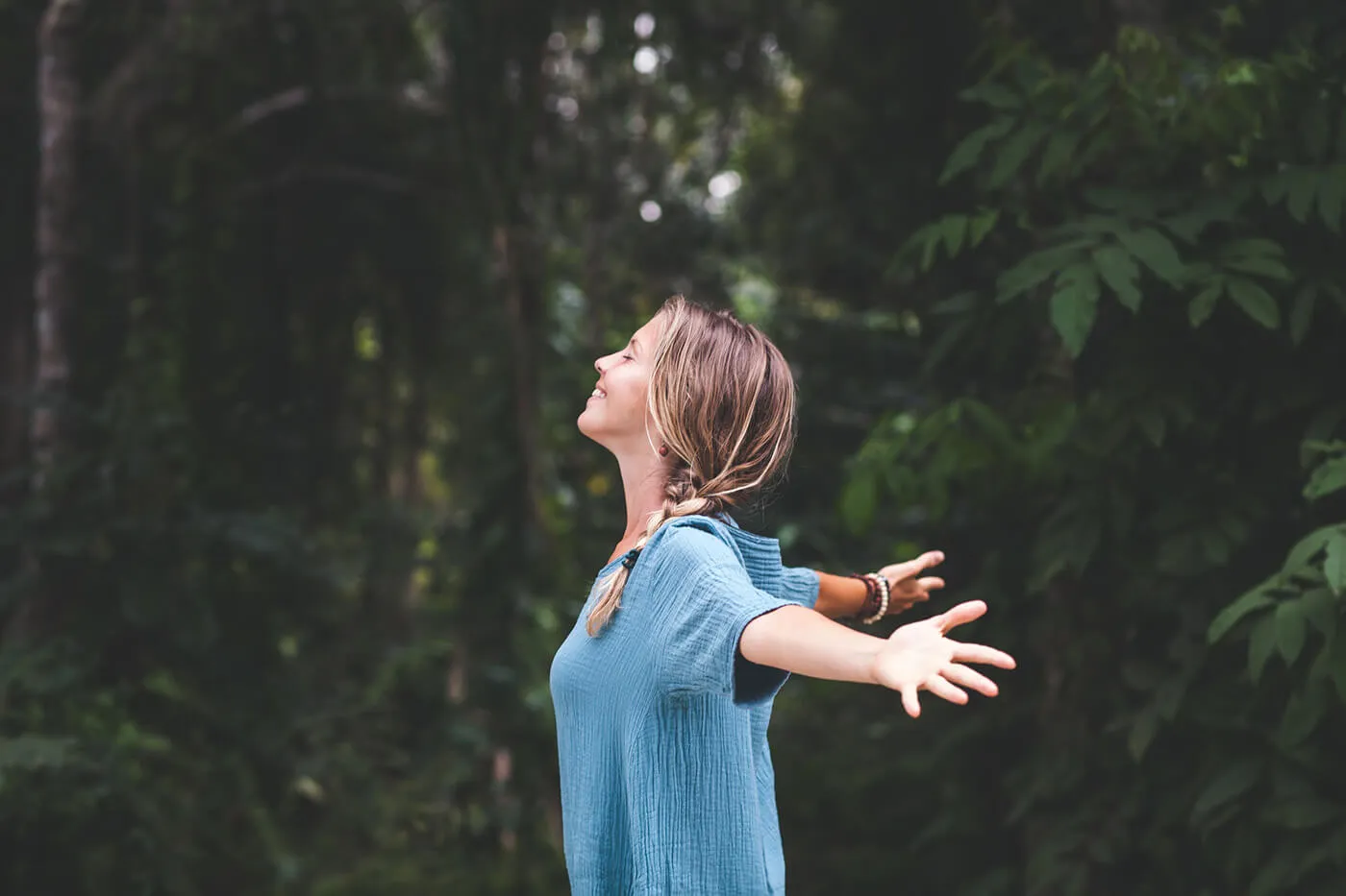 A woman enjoying the outdoors