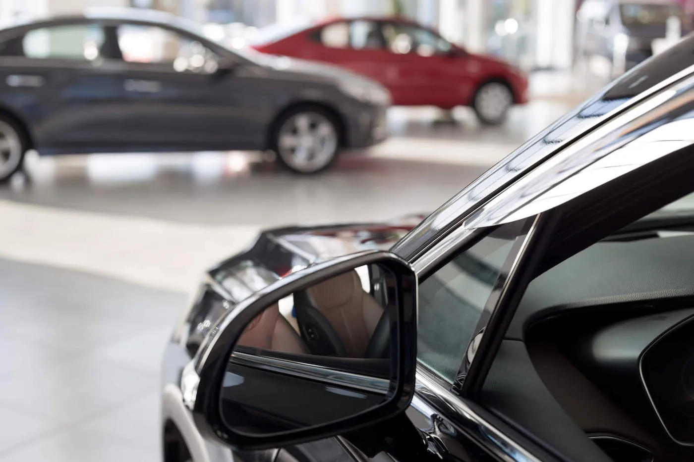 new cars in a dealership