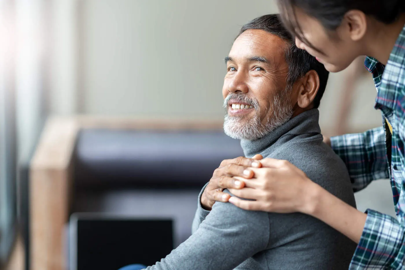 older man smiling