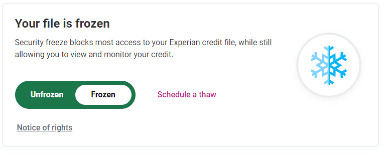 Experian Credit Freeze