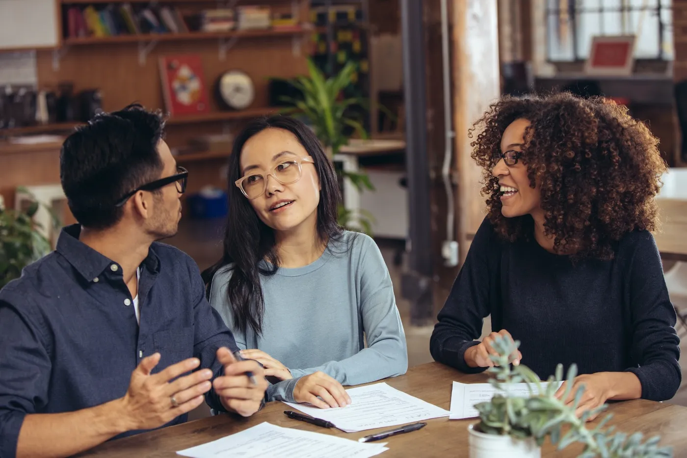 Couple getting financial advice