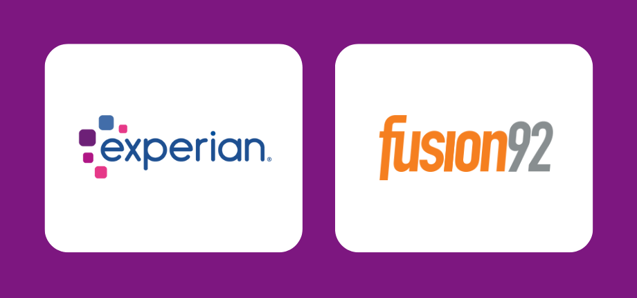 experian and Fusion92 partnership logo