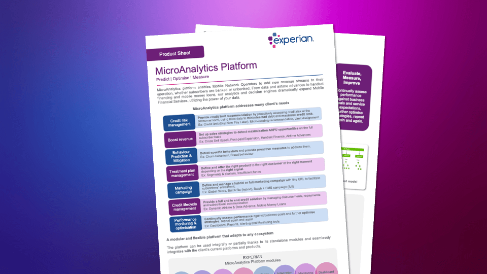 MicroAnalytics Product Sheet