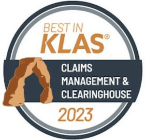 5 of 17 logos - Best in KLAS - Claims Management and Clearinghouse 2023 badge