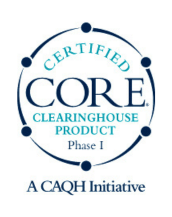 14 of 16 logos - Certified CORE Clearinghouse product Phase 1