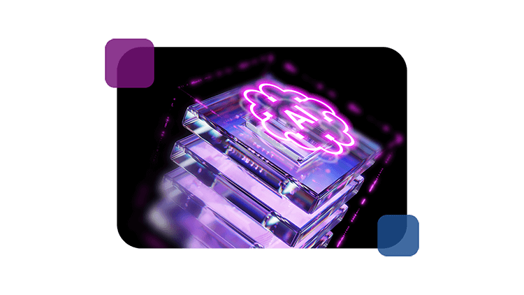 AI for Revenue Cycle Management Abstract Graphic