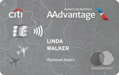 Citi® / AAdvantage® Platinum Select® World Elite Mastercard® logo.