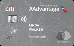 Citi® / AAdvantage® Platinum Select® World Elite Mastercard® logo.