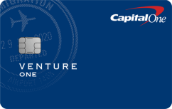 Capital One VentureOne Rewards Credit Card logo.