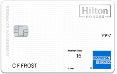 Hilton Honors American Express Card logo.