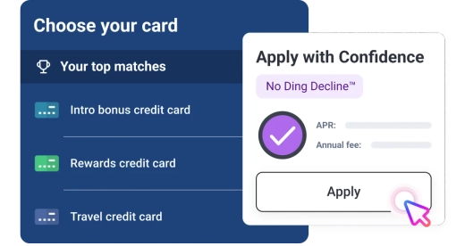 Graphic choose no ding card screen.