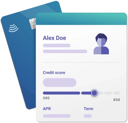 Graphic credit file and card.