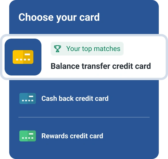 Graphic choose balance transfer top matches.
