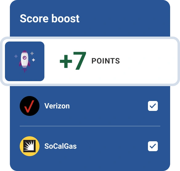 Graphic credit score boost with bills.