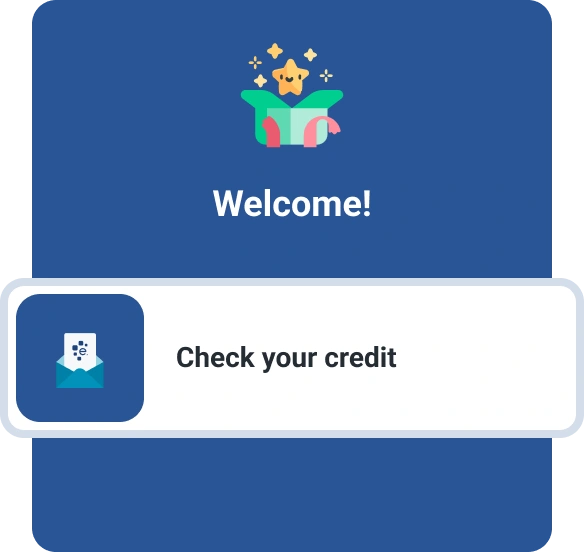 Graphic welcome screen.