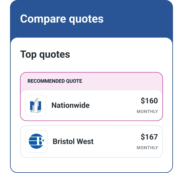 Graphic compare insurance quotes.