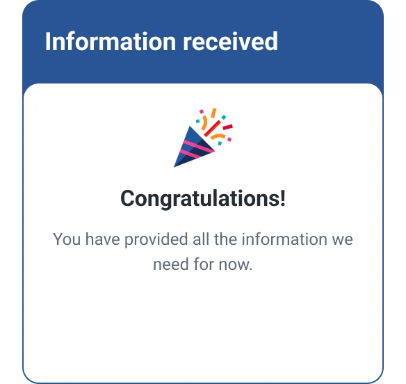 Graphic information received for insurance.